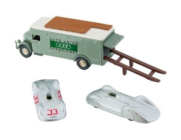 Bub 06937 SET AUTO UNION RENNDIENST:NAG BUSSIN Modellino