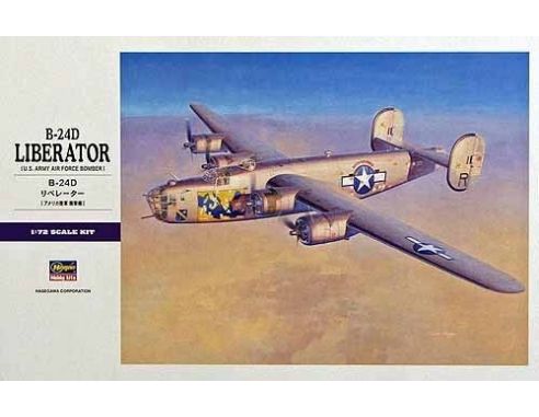 Hasegawa 00558 B-24D LIBERATOR U.S. Army Air Force Bomber  KIT militari 1:72                                      Modellino