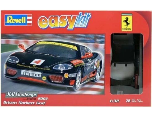 Revell 07137 FERRARI 360 CHALLENGE NORBERT GRAF EASY KIT 1/32 Modellino