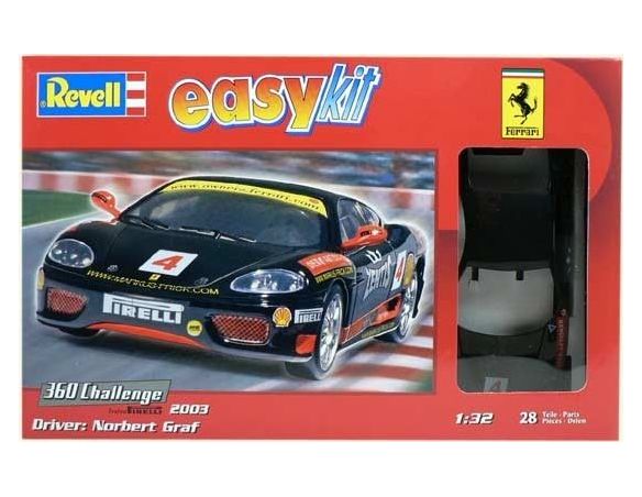 Revell 07137 FERRARI 360 CHALLENGE NORBERT GRAF EASY KIT 1/32 Modellino