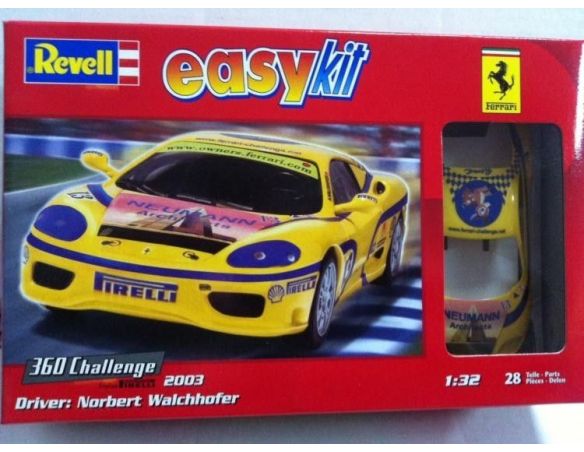 Revell 07139 FERRARI 360 CHALLENGE NORBERT WALCHHOFER EASY KIT 1/32 Modellino