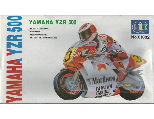 Lee 01002 YAMAHA YZR 500 MARLBORO CON PILOTA KIT DI MONTAGGIO Modellino SCATOLA ROVINATA