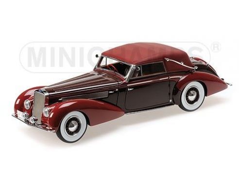 Minichamps PM107115130 DELAGE D8-120 CABRIOLET 1939 RED & DARK RED 1:18 Modellino