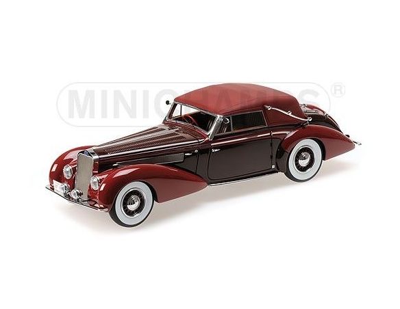 Minichamps PM107115130 DELAGE D8-120 CABRIOLET 1939 RED & DARK RED 1:18 Modellino