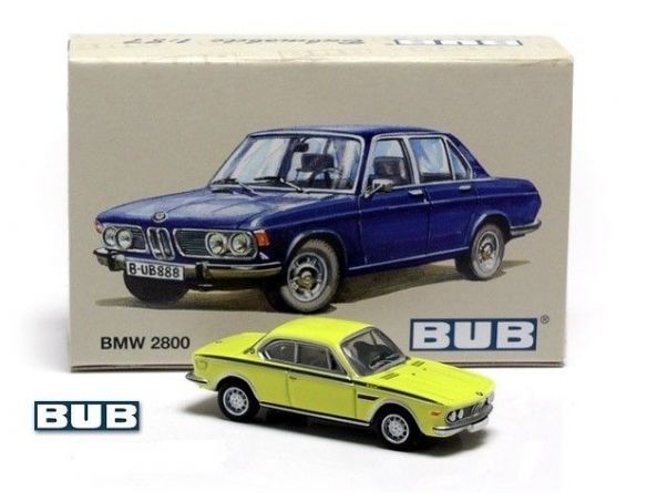 Bub 08277 BMW 3.0 CSL COUPE YELLOW 1/87 Modellino