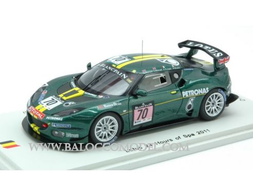 Spark Model SB018 LOTUS EVORA N.70 SPA 2011 PISCOPO-G.MANSELL-L.MANSELL-GIUDICI 1:43 Modellino