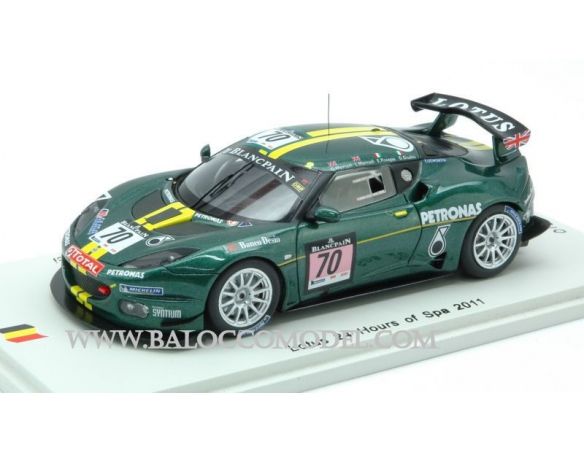 Spark Model SB018 LOTUS EVORA N.70 SPA 2011 PISCOPO-G.MANSELL-L.MANSELL-GIUDICI 1:43 Modellino