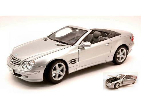Welly WE2515 MERCEDES SL 500 CABRIO SILVER 1:18 Modellino