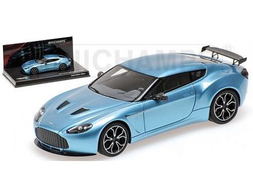 Minichamps 437137222 ASTON MARTIN V12 ZAGATO 2012 ALBA BLUE Modellino