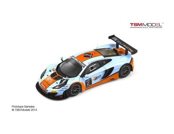 True Scale Miniatures TSM144337 MC LAREN MP4 GT3 GULF N.9 RETIRED 24 H SPA 2013 MEYRICK-HALL-MULLEN 1:43 Modellino