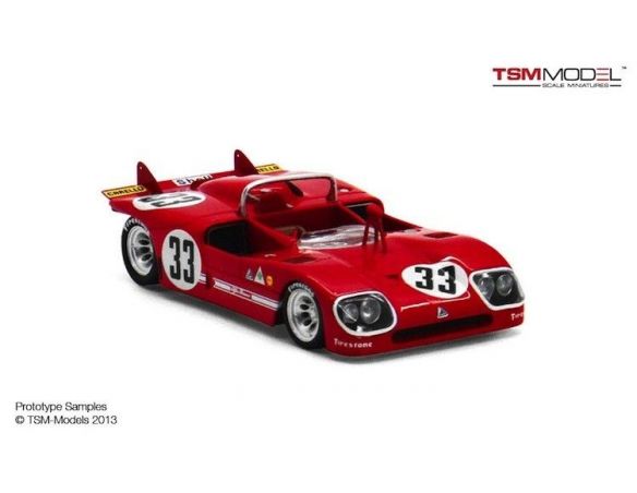 True Scale Miniatures TSM144311 ALFA ROMEO TIPO 33/3 N.33 2nd 12 H SEBRING 1971 R.STOMMELEN 1:43 Modellino