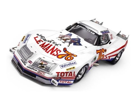 True Scale Miniatures TSM111810R CHEVROLET CORVETTE N.76 SPIRIT OF LE MANS 1976 J.GREENWOOD 1:18 Modellino