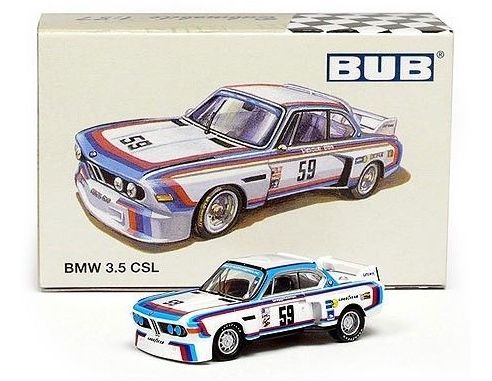 Bub 08500 BMW 3.5 CSL 'BMW MOTORSPORT' WHITE Modellino