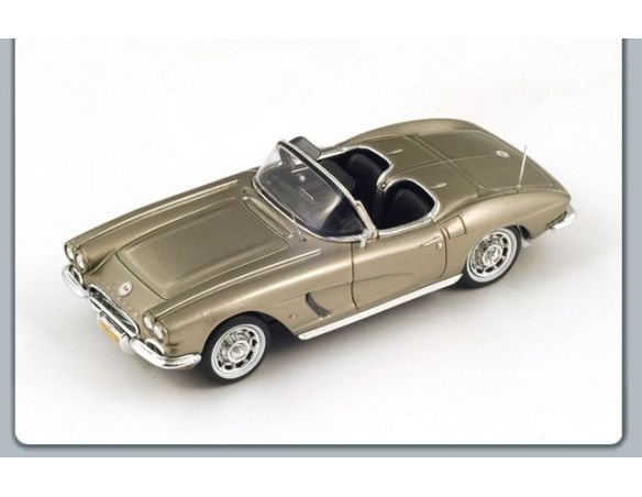 Spark Model S2966 CHEVROLET CORVETTE C1 1962 SILVERGOLD 1:43 Modellino