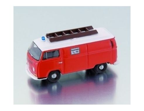 Bub 08702 VW T2 BOX VAN POMPIERI RED 1/87 Modellino