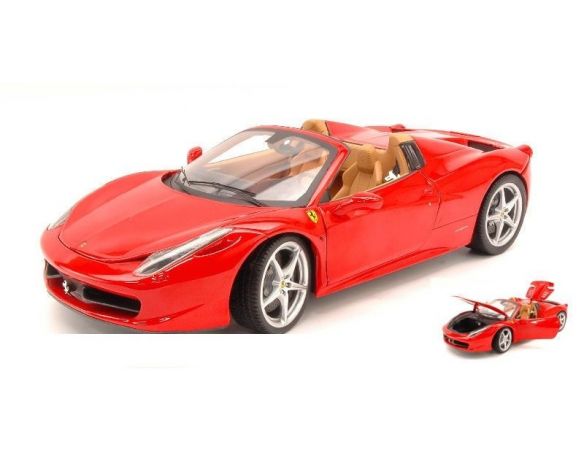 Hot Wheels HWBCJ89 FERRARI 458 ITALIA SPIDER 2011 RED 1:18 Modellino