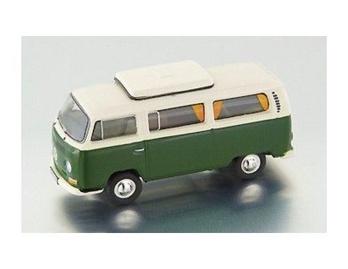 Bub 08776 VW T2 CAMPING GREEN-WHITE 1/87 Modellino