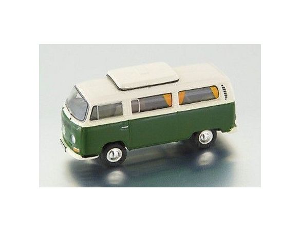 Bub 08776 VW T2 CAMPING GREEN-WHITE 1/87 Modellino