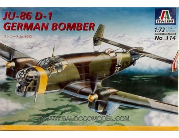 Italeri IT0114 AEREO JUNKERS JU-86D KIT 1:72 Modellino
