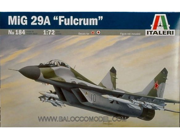 Italeri IT0184 AEREO MIG 29 FULCRUM KIT 1:72 Modellino