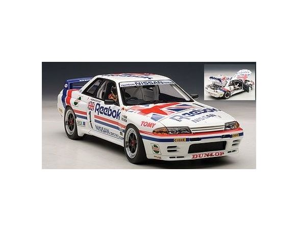 Auto Art / Gateway AA89081 NISSAN SKYLINE GT-R GROUP A N.1 GROUP A 1990 W/DRIVER 1:18 Modellino