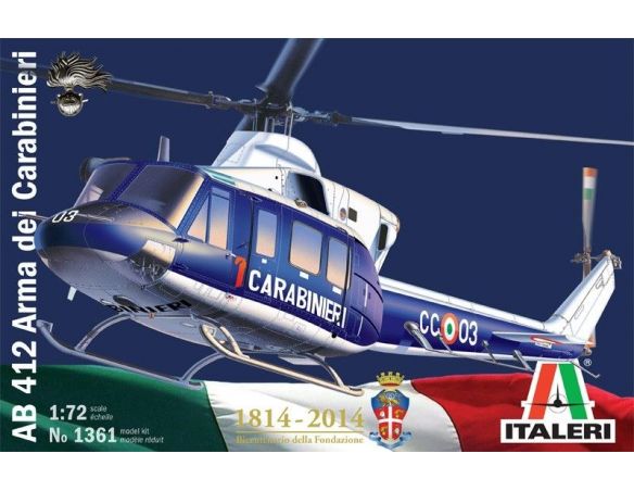 Italeri IT1361 ELICOTTERO AB 412 ARMA DEI CARABINIERI KIT 1:72 Modellino