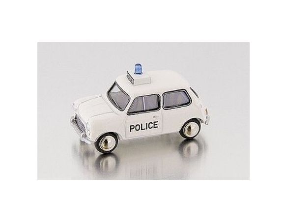 Bub 09103 MINI COOPER S POLICE WHITE 1/87 Modellino