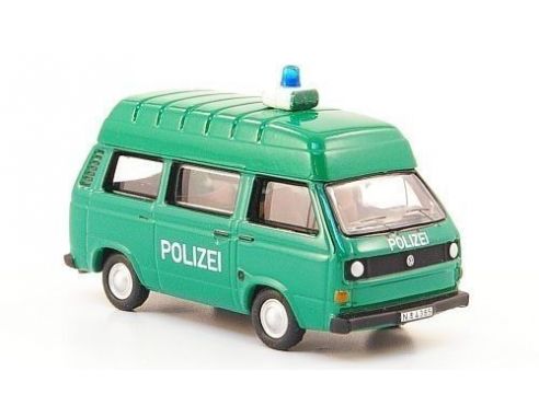 Bub 09252 VW T3 BUS HIGH ROOF POLIZIA GREEN Modellino