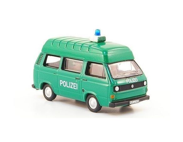 Bub 09252 VW T3 BUS HIGH ROOF POLIZIA GREEN Modellino