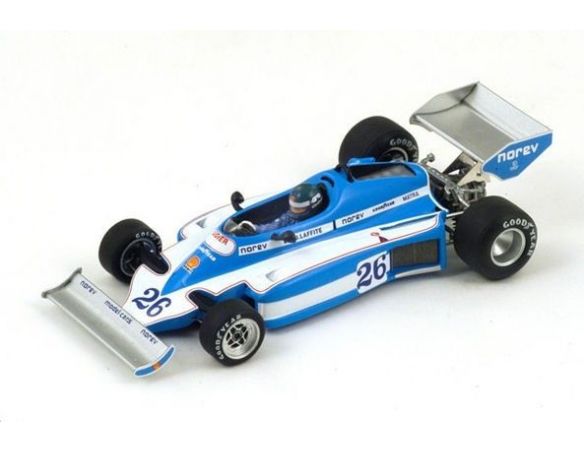 Spark Model S3976 LIGIER JS7 J.LAFFITE 1977 N.26 RETIRED (ACCIDENT) BRAZIL GP 1:43 Modellino