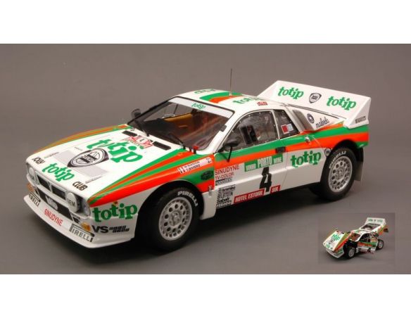 Kyosho KY8302E LANCIA 037 TOTIP N.4 2nd PORTUGAL 1985 M.BIASION-T-SIVIERO 1:18 Modellino