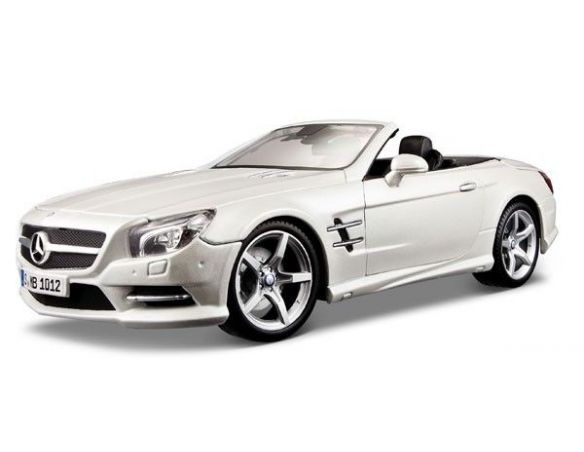 Maisto MI31196W MERCEDES SL500 CONVERTIBLE 2012 METALLIC WHITE 1:18 Modellino