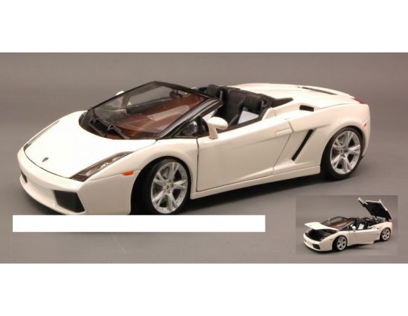 Maisto MI31136 LAMBORGHINI GALLARDO SPYDER 2003 WHITE 1:18 Modellino