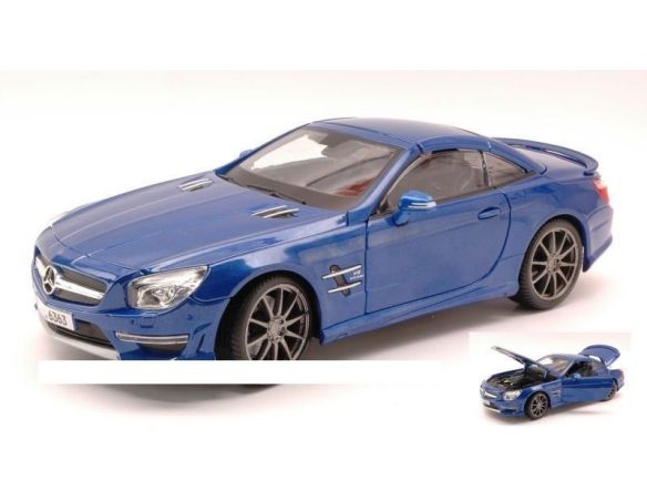 Maisto MI36199 MERCEDES SL 65 AMG 45th ANNIVERSARY 2013 HARD TOP METALLIC BLUE 1:18 Modellino