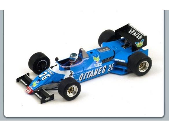 Spark Model S1795 LIGIER JS21 J.P.JARIER 1983 N.25 RETIRED (COLLISION) LONG BEACH GP 1:43 Modellino