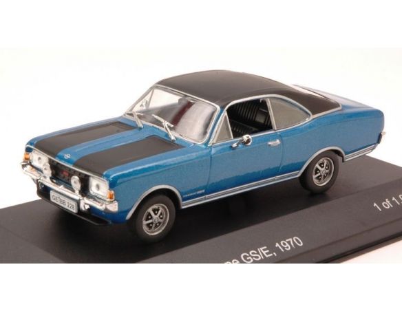 White Box WB057 OPEL COMMODORE A COUPE' GS/E 1970 BLUE/BLACK 1:43 Modellino