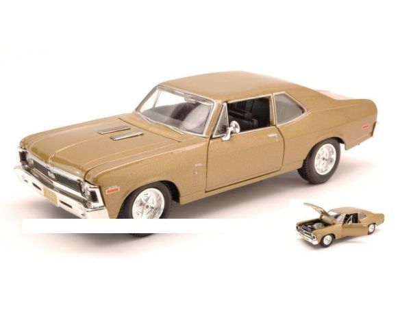 Maisto MI31262 CHEVROLET NOVA SS COUPE' 1970 GOLD 1:24 Modellino