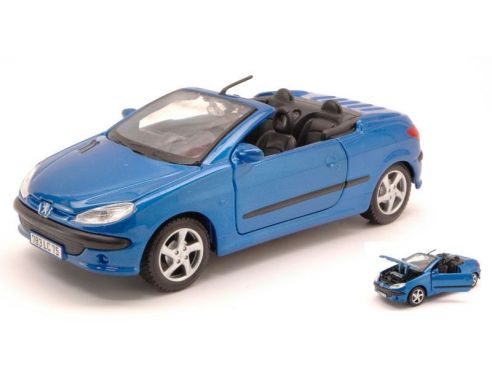 Maisto MI31972 PEUGEOT 206 OPEN 1999 BLUE 1:24 Modellino