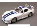 Maisto MI31945 DODGE VIPER GT2 1997 WHITE W/BLUE STRIPES 1:24 Modellino
