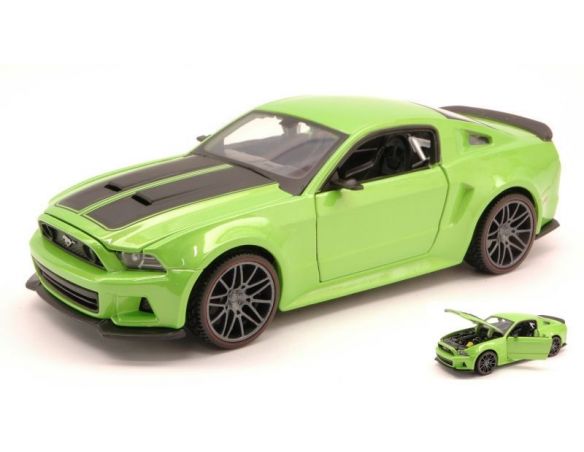 Maisto MI31506 FORD MUSTANG STREET RACER 2014 GREEN/BLACK 1:24 Modellino