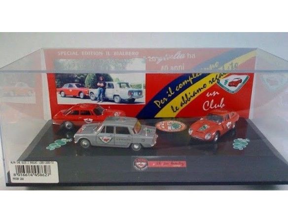 Club Bialbero 268 ALFA CHE GUIDA I RADUNI 1/43 CON Modellino