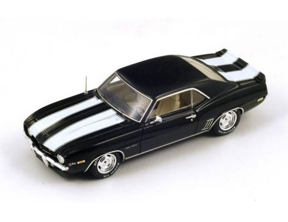 Spark Model S2611 CHEVROLET CAMARO Z28 ROAD VERSION 1969 BLACK/WHITE 1:43 Modellino