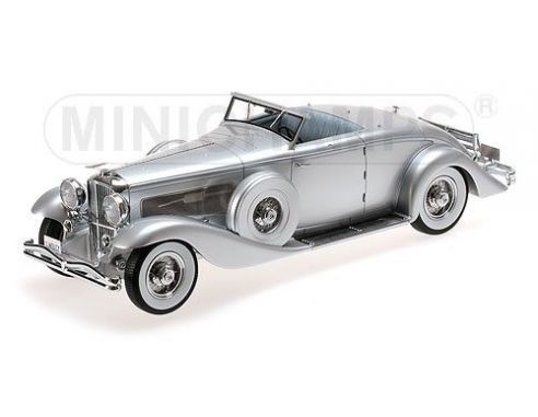 Minichamps PM107150330 DUESENBERG SJN SUPERCHARGED CONVERTIBLE COUPE' 1936 SILVER 1:18 Modellino