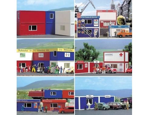 BUSCH 1031 CONTAINER  6 PEZZI HO Modellino