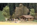 BUSCH 1035 SET CASETTA PIC-NIC  HO Modellino