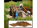 BUSCH 1129 TRONCHI IN LEGNO 100 PEZZI mm 42 Modellino