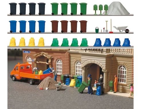 BUSCH 1136 SET BIDONI HO Modellino