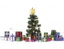 BUSCH 1140 ALBERO DI NATALE E PACCHI REGALO HO Modellino