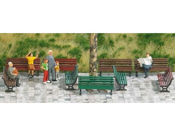 BUSCH 1149 PANCHINE HO 12 PEZZI Modellino