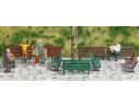 BUSCH 1149 PANCHINE HO 12 PEZZI Modellino